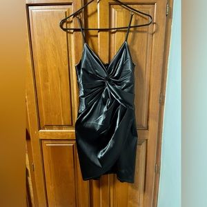 Brand new Lulu’s cocktail/party dress. Black, satin material. Size small.